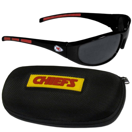 NFL Kansas City Chiefs Wrap Sunglasses & Zippered 