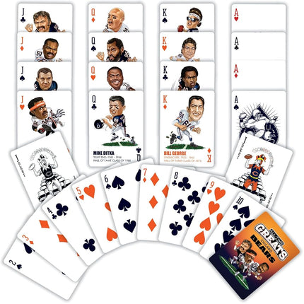 Baby Fanatics Chb3300: Baraja de cartas "Grandes de todos los tiempos" de los Chicago Bears