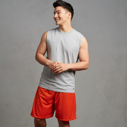 Russell Athletic Men's 9" Mesh Short, Burnt Orange, 4X-Large