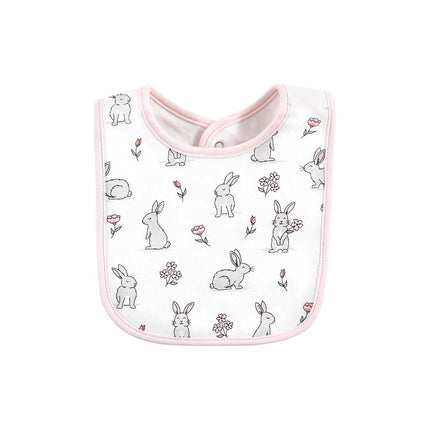 Hudson Baby Unisex Baby Cotton Bib and Sock Set, Some Bunny, One Size