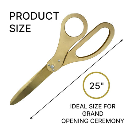 New Edition Grand Opening Scissors – 25'' Scissors Gold with Golden Blades for Ribbon Cutting Ceremony