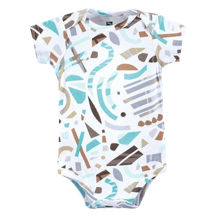 Hudson Baby Unisex Baby Cotton Bodysuits, Neutral Abstract, 18-24 Months