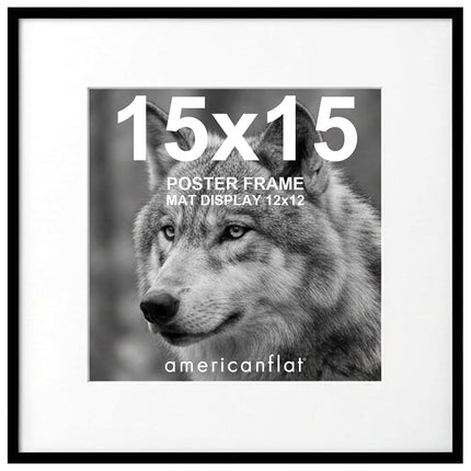 Americanflat 15x15 Picture Frame with Polished Ple