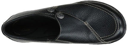 Clarks Women's Ashland Lane Q Slip-On Loafer, Black, 7 UK Wide