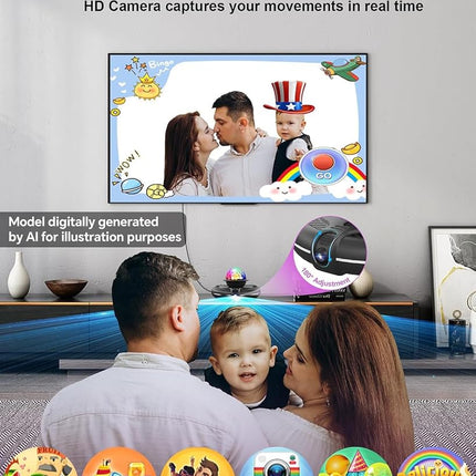 Acelufly Single Non-Slip Dance Mat with Wireless Controller and HD Camera for TV (Black Red)
