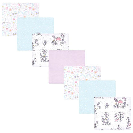 Lot de couvertures d'emmaillotage en flanelle de coton unisexe Hudson Baby, motifs « fées de jardin », taille unique