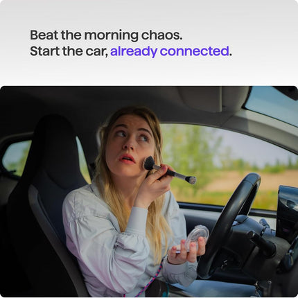 AAWireless Two+ Android Auto & Carplay 2-in-1 Adapter — Wireless Connection via Bluetooth & WiFi — Suitable for iOS 10+ & Android 11+ — Multifunctional Button — Made in Europe