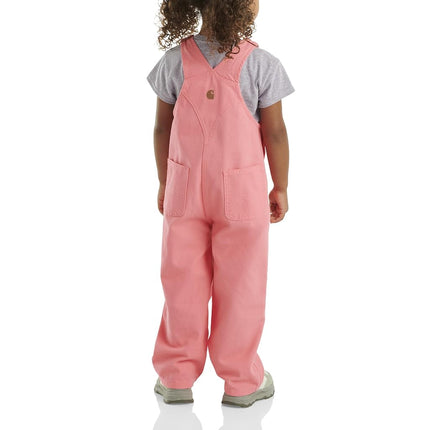 Carhartt Baby Girls' Canvas Bib Overalls (Lined and Unlined) Pink Lemonade, 9 Months
