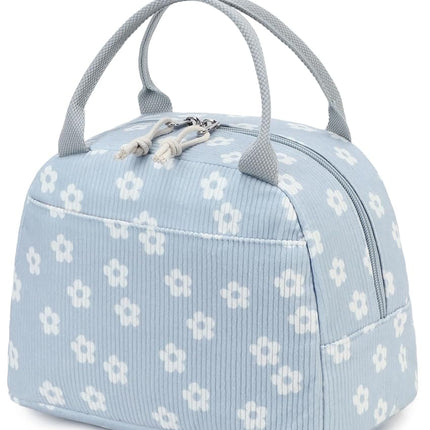 Bluboon Lunch Bag for Women Men Cute Corduroy Lunc