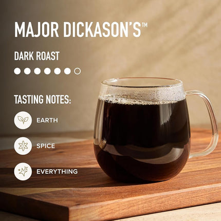 Peet's Coffee Whole Bean Coffee, Dark Roast, Major Dickason's, 18 Ounces
