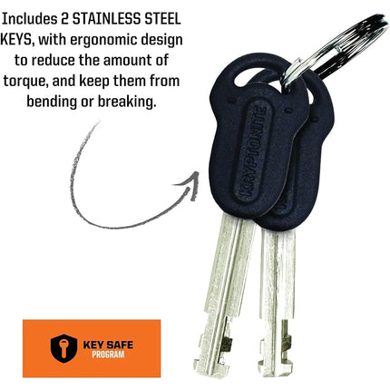 Kryptonite Keeper Bike U-Lock, Anti-Theft Security Bicycle U Lock, 12mm Steel Shackle with Mounting Bracket and Keys, High Security Lock for Bicycles Scooters,Black
