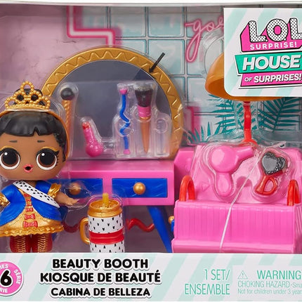 L.O.L. Surprise OMG House of Surprises Playset - BEAUTY BOOTH - Includes 3''/7.6cm Her Majesty Doll with 8 Surprises - For Collectors & Kids from Ages 4+