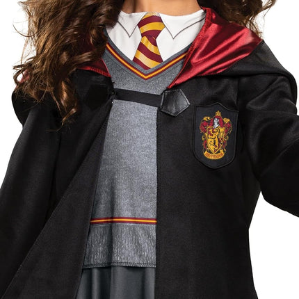 Harry Potter Hermione Granger Classic Girls Costume, Black & Red, Kids Size Small (4-6x)