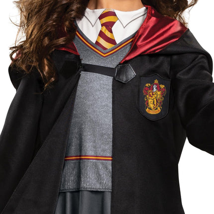 Harry Potter Hermione Granger Classic Girls Costume, Black & Red, Kids Size Small (4-6x)