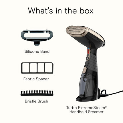 Conair Handheld Garment Steamer for Clothes, Turbo ExtremeSteam 1875W, Portable Handheld Design, Strong Penetrating Steam - Amazon Exclusive in Black