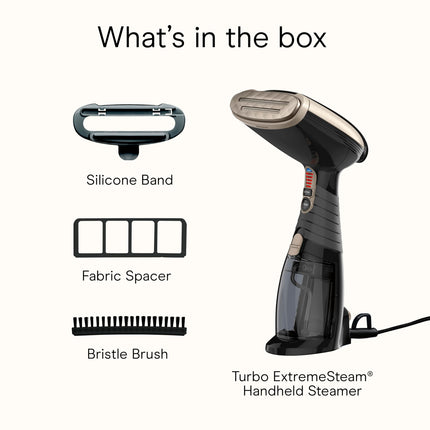 Conair Handheld Garment Steamer for Clothes, Turbo ExtremeSteam 1875W, Portable Handheld Design, Strong Penetrating Steam - Amazon Exclusive in Black