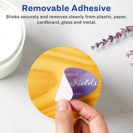 Avery Matte White Removable Oval Labels with Sure Feed Technology, Print-to-The-Edge, 1-1/8" x 2-1/4", 2,100 Removable Labels, Laser/Inkjet Printable Labels