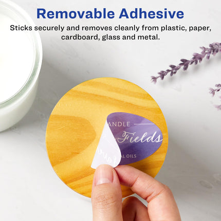 Avery Matte White Removable Oval Labels with Sure Feed Technology, Print-to-The-Edge, 2" x 3-1/3", 400 Removable Labels, Laser/Inkjet Printable Labels