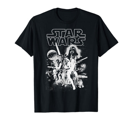 Star Wars Men's Official 'Poster' Graphic Tee, Bla