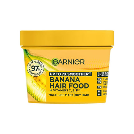 Garnier Ultimate Blends Hair Food, Banana 3-in-1 Dry Hair Mask Treatment, 390 ml