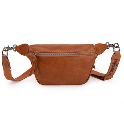 Wrangler Fanny Packs for Women Waist Bag Travel Belt Bags Crossbody Sling Bag for Women, Light Brown WG82-194LBR