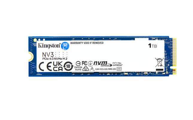 Kingston NV3 NVMe PCIe 4.0 Internal SSD 1TB M.2 22