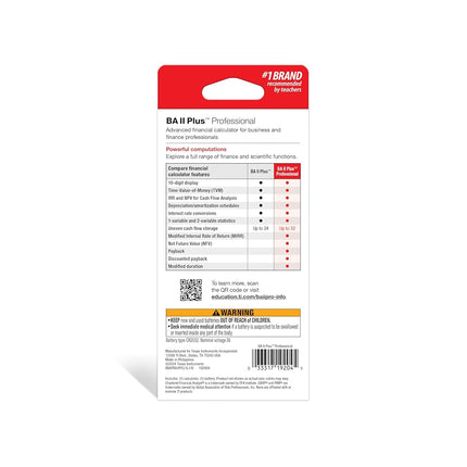 Texas Instruments BA II Plus Professional Calculator