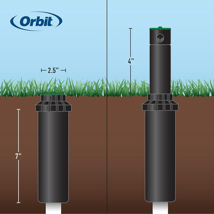 Orbit 55469 – Sprinkler Saturn III Medium Scope, pre-Installed with Nozzle, 5.50 x 11 x 17 cm, Black/Green