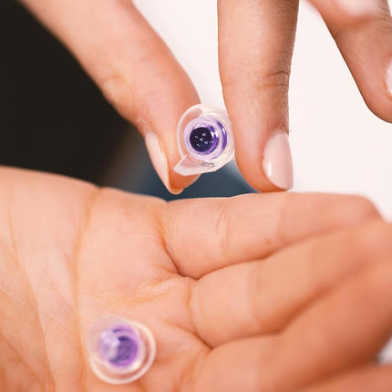 Eargasm Smaller Ears Hyperviolet Purple Earplugs - Noise Reducing Ear-Plugs for Hearing Protection at Concerts, Music Festivals, Loud Environments, Live Events, Sporting Events