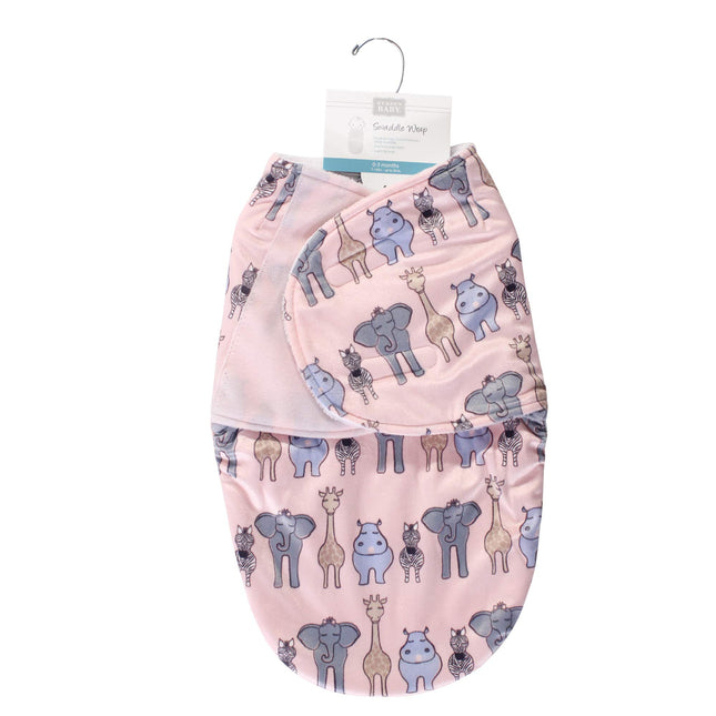 Gigoteuse d'emmaillotage unisexe en peluche Hudson Baby, Rose Safari, 0-3 mois