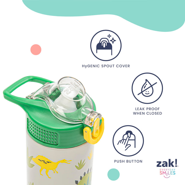 Zak Designs Nintendo The Super Mario Galaxy Movie Sage Kids Water Bottle For School or Travel, 19oz Insulated Stainless Steel Water Bottle With Leak-Proof Straw, BPA Free (Mario & Friends)