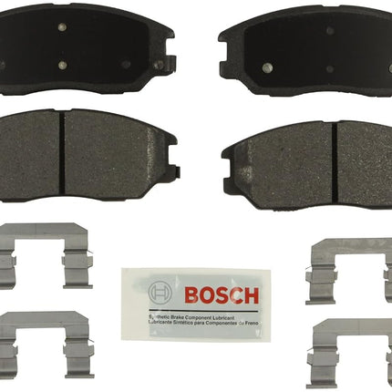 BOSCH BE1013H Blue Ceramic Disc Brake Pad Set With Hardware - Compatible With Select Hyundai XG350; Kia Amanti, Sedona; FRONT