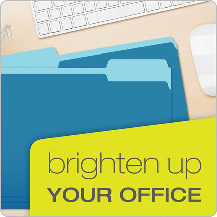 Tops Products Top Tab Colored Folders (ESS15213BLU)