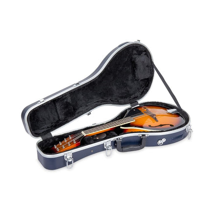 Crossrock ABS Molded Case for A-Style Mandolin with Removable Shoulder Straps-Blue (CRA862MABL)