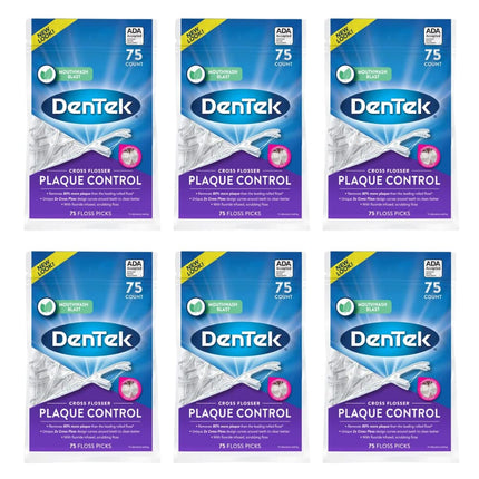 DenTek Plaque Control Floss Picks, X-Shaped Cross 