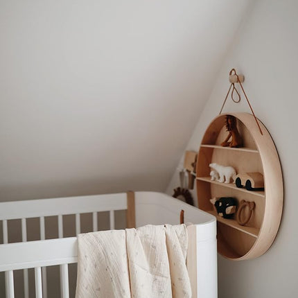 mushie Muslin Baby Swaddle Blanket | Newborn 0-3 Months Swaddle | 100% Organic Cotton | Infant Sleep Sack | Pre-Washed | Receiving Blanket | Made in Denmark | Sparrow