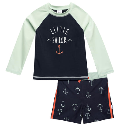Gerber Boys' Rashguard Set, Anchors, 2T