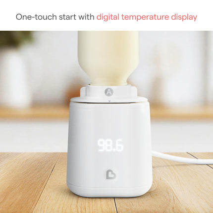 Calentador de biberones Munchkin Simple Touch con pantalla digital de temperatura - Sistema de calentamiento seguro y fácil hasta 37°C, compatible con la mayoría de las marcas de biberones