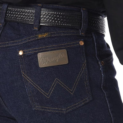 Wrangler Men's Cowboy Cut Regular Straight Leg Jean, Navy Stretch, 46x30