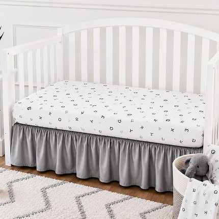 American Baby Company Printed 100% Cotton Jersey Knit Fitted Crib Sheet for Standard Crib and Toddler Mattresses, Alphabet, for Boys and Girls, 28x52x9 Inch (Pack of 1)