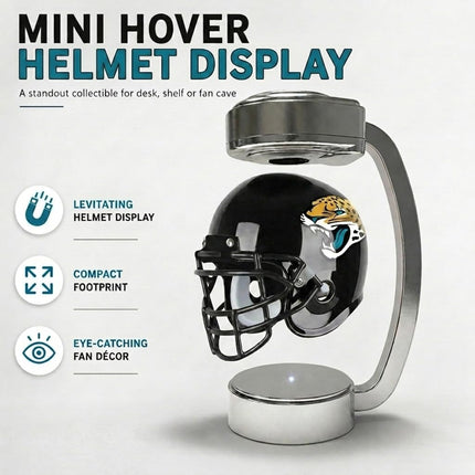 Pegasus Sports Officially Licensed NFL Mini Hover Helmet, Unisex Adults, Team Colour and Holder, Silver, One Size