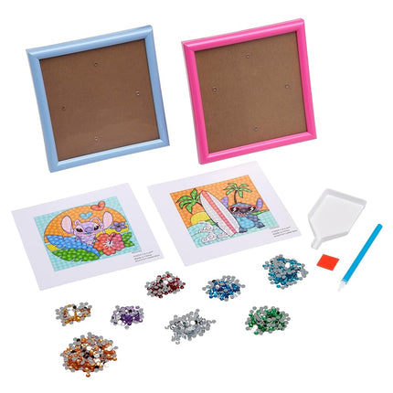 Cra-Z-Art Disney Stitch Framed Chunky Gem by Number Kit, Diamond Art Painting Kits - DIY Diamond Jewel by Number Art, Creative Gem Craft, Great Gift for Birthdays for Girls and Boys Ages 6 and Up