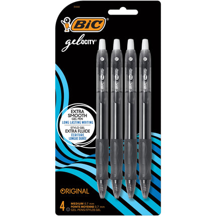 Bic Gel-ocity Retractable Gel Pen, Medium Point (0