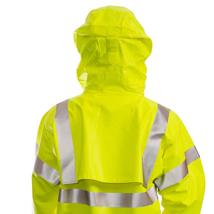 Eclipse J44122.2X ANSI 107 Class 3 High Vis Jacket with 2'' Silver Reflective Tape, Size 2X, Fluorescent Yellow/Green