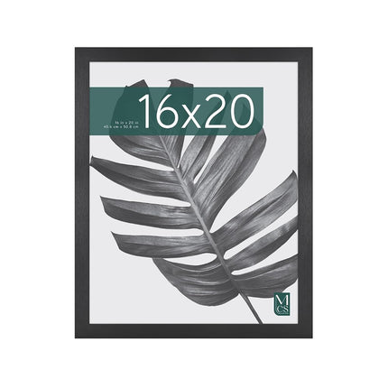 MCS Studio Gallery 41x51 cm (16x20 in) Poster Frame Black Woodgrain, Vertical & Horizontal Wall Hanging Large Picture Frame for Photos, Posters & Art Prints (1-Pack)