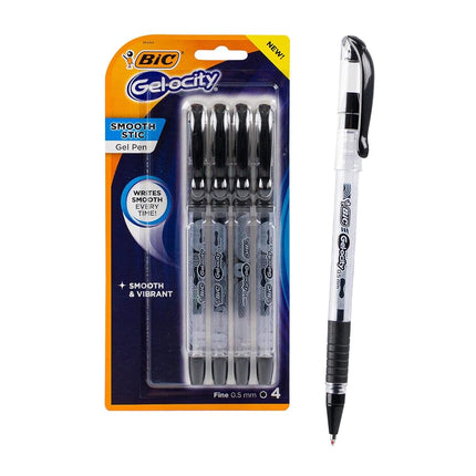 BIC 4pk Gelocity Stick Gel Pen- Black