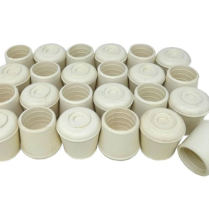 Shepherd Hardware 8755E 1-Inch Inside Diameter Rubber Leg Tips, 24-Pack, White, 1 Inch