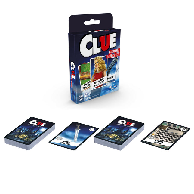 CLUE Hasbro Card Game, 3-4 Player Strategy Game, T