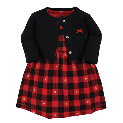 Hudson Baby Baby Girls' Cotton Dress and Cardigan 