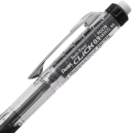 Pentel Twist-Erase Click Mechanical Pencils, (0.9mm), Pack of 6 Pencils + 2 Lead Refills